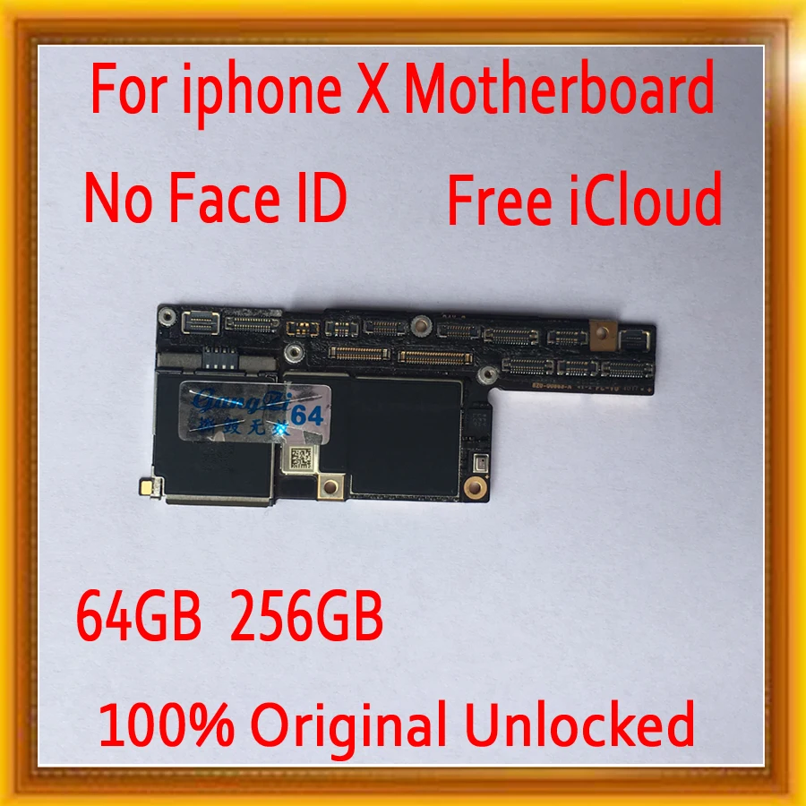 100% Original unlocked for iPhone X Motherboard without