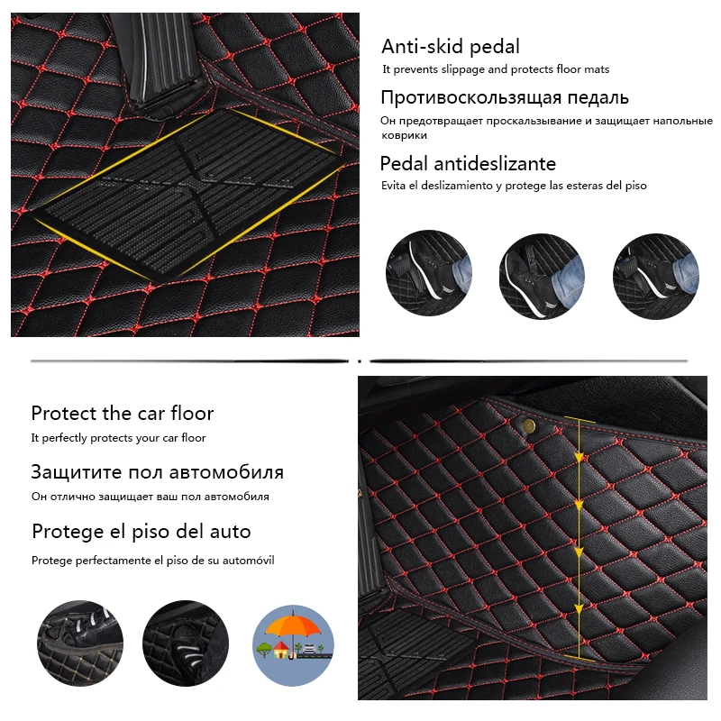 Lsrtw2017 волокна кожаные автомобильные коврики для tesla модель 3 Тесла модель 3 коврики
