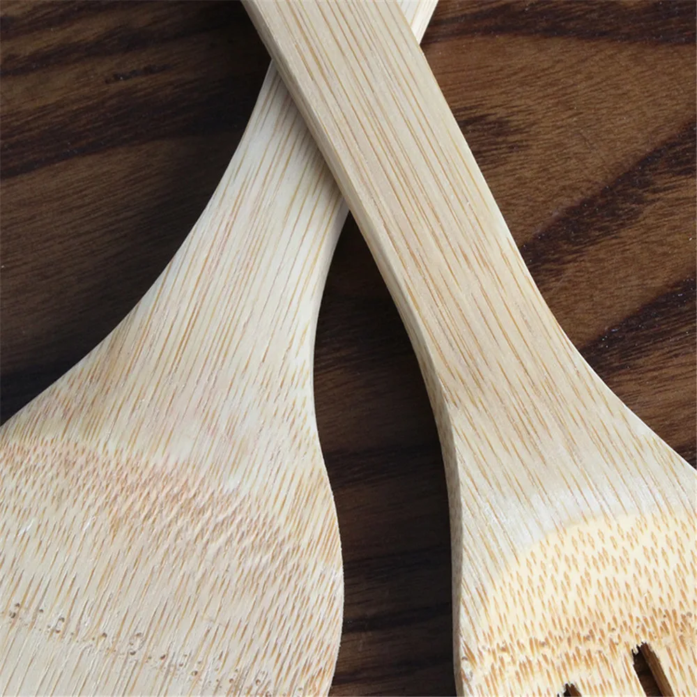 6pcs Eco-friendly Bamboo Wood Spatula Set Wooden Spatulas Kitchen Cooking Tools Utensil Set Bamboo Non-stick Pan Special Shovel