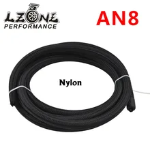 LZONE - 8 UN Pro s 'Lite Nero Da Corsa Tubo Olio Combustibile Linea 350 PSI 5 Meter JR7313