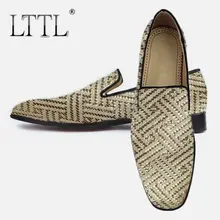 Gold Männer Müßiggänger New Fashion Slip On Herren Hochzeit Und Partei Schuhe Luxus Italienischen Stil Aus Echtem Leder herren Kleid wohnungen