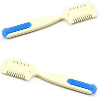 

by dhl or ems 500pcs Home Hairdresser Makeup Tools Hair Cutting Trimmer Razor Blade Comb for Thinning Bangs Long Hair Cut new