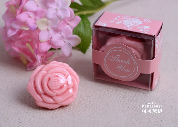 20 шт. Свадебная вечеринка подарки невесты Baby Shower мыло с запахом розы сувениры для гостей