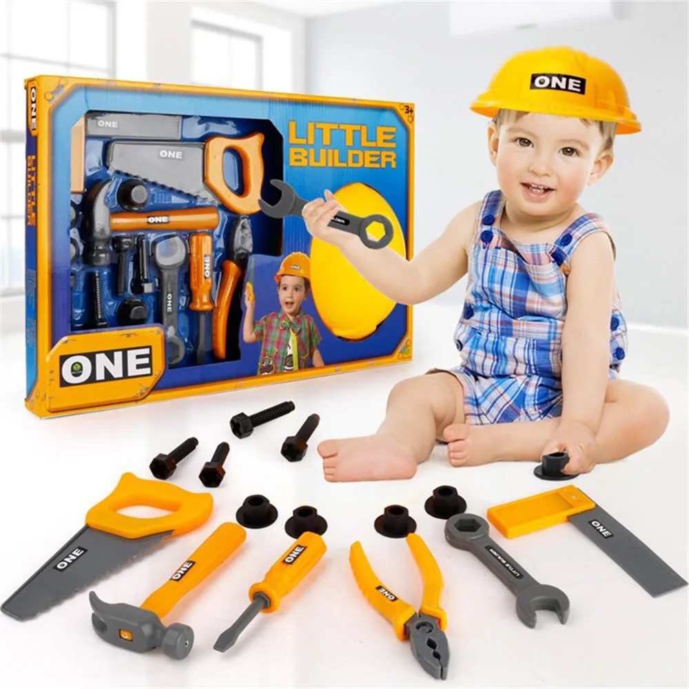 

15PCS Plastic Boys Toy Building Tool Kits Carpentry Pretend Play For Children Kids Diy Construction Educational Toys Set Gifts