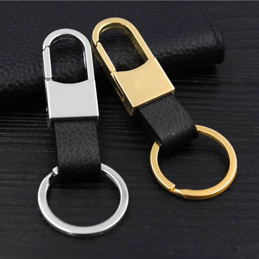 

Top Brand Car-Styling Metal Key Button, Creative Small Gifts, Men's Business Leather Car Key Chain Car Accessories Best Selling