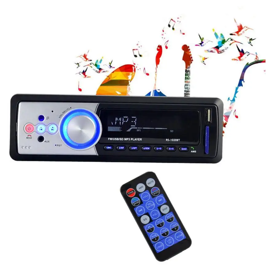 

Good Sale Bluetooth Car Stereo Audio In-Dash FM Aux Input Receiver SD USB MP3 Radio Aug 8