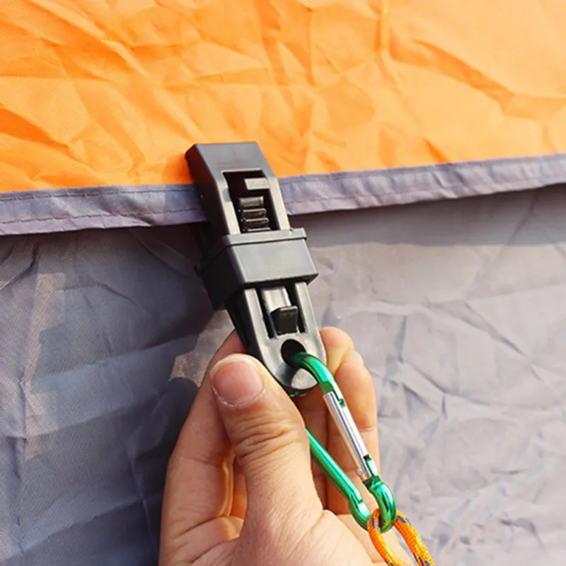 6 шт. палатки 8,2*3,1 cmAwning ветровая Веревка Зажим тенты Открытый Отдых Путешествия пластиковый зажим палатки принадлежности для тента