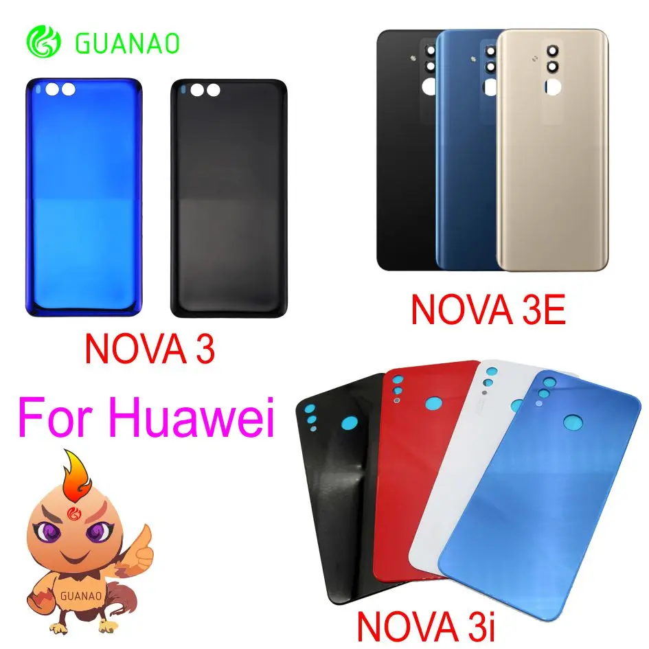 Применимо к huawei Nova 3 батареи крышка заднего стекла 3e сзади корпус для 3I