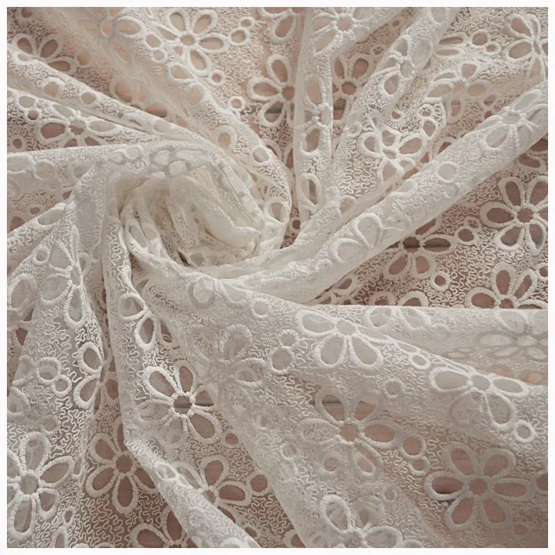 

Lace Fabric High Quality Gauze Lace fabric Clothes accessories lace decoration French Lace Fabric 1 Yard 1.2 meters Width