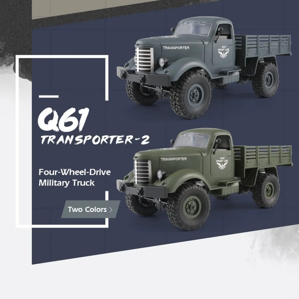 

JJR/C Q61 1/16 4WD 2.4G RC Off-Road Military Truck Transporter DIY Detachable RC Car Remote Control for Children Gift Kids Toy