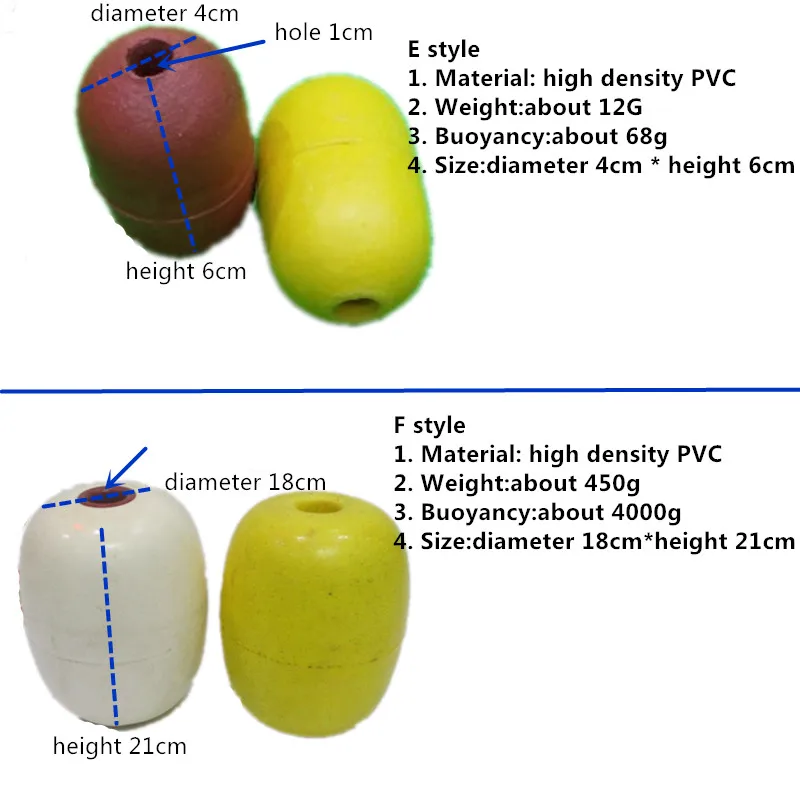 Высокая плотность ПВХ пена плавающий шар культура поплавок мяч рыболовная сеть буй клетка Буй рыболовные аксессуары плавательный канал буй