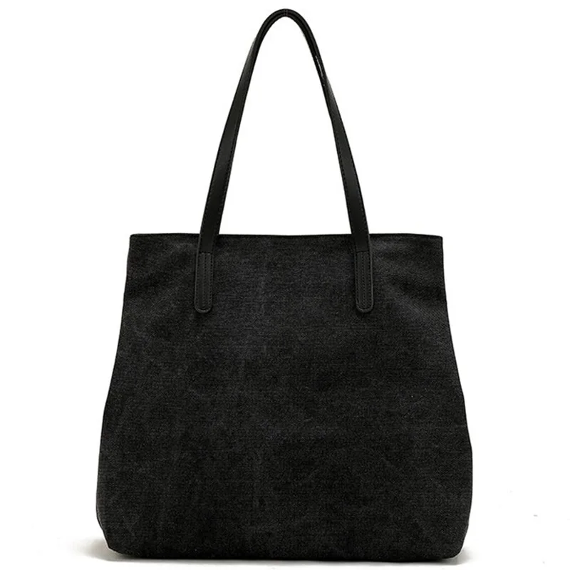 

AUAU-Original Art Canvas Bag Simple Wild College Wind Shoulder Bag Big Bag Casual Child Bag Shopping Bag Trend Big Bag