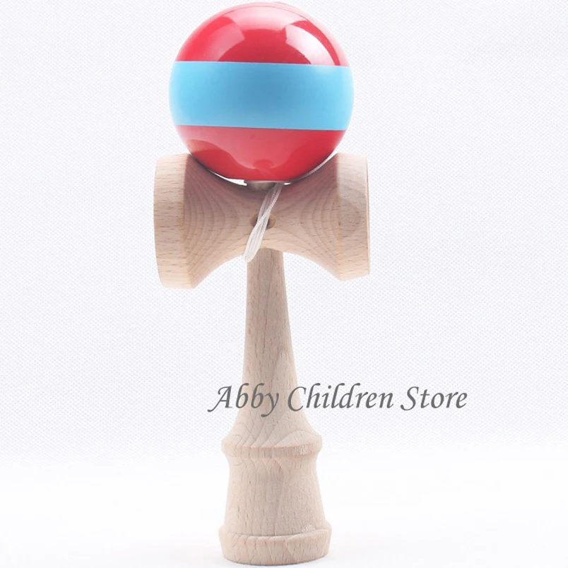  Abbyfrank Striped Kendama Professional 18.5 cm Colorful Wooden Stripe Kid Exercise Ball Shop Japane