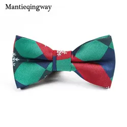 Mantieqingway бренд рождественский бантик Галстуки для маленьких мальчиков рубашка полиэстер бабочка для детей Рождественский узор шеи