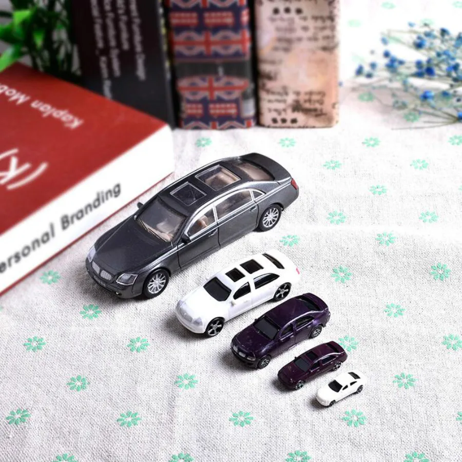 2018 16pcs/lot New Style Scale Cars Toy For Architeture Layout 1:87 Resin Plastic Model Building Maker Factory And Kits Toys - Image 4