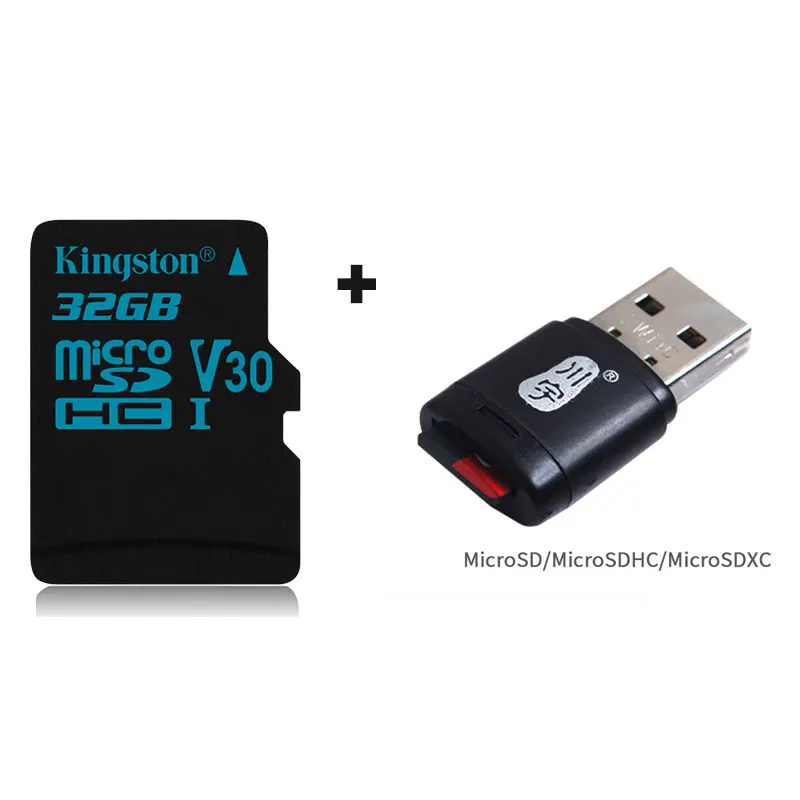 Kingston Micro SD карта 32 Гб 64 Гб 128 Гб карта памяти TF microSD Full HD 4K Экшн-камера карты памяти для Дрон для GoPro смартфона - Емкость: SDCG2-32G-TFReader