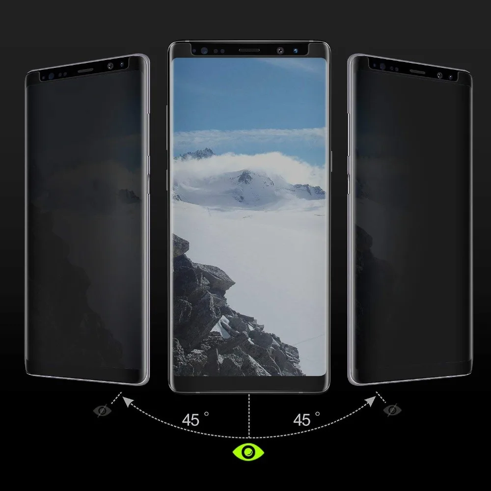 3D полный охват конфиденциальности антибликовое стекло для SAMSUNG Galaxy note8 note9 S8 S9 плюс S8 плюс S7 краем Защитная пленка для экрана, защита