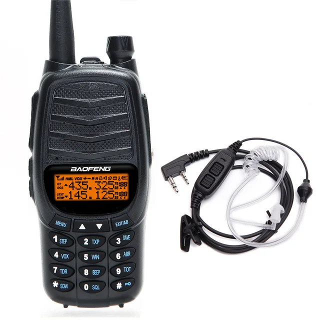 Baofeng UV-X9 Plus 10 Вт мощная рация мощная портативная рация VHF/UHF 10 км модернизированная UV-82 uv82 CB радиоантенна - Цвет: black color headset