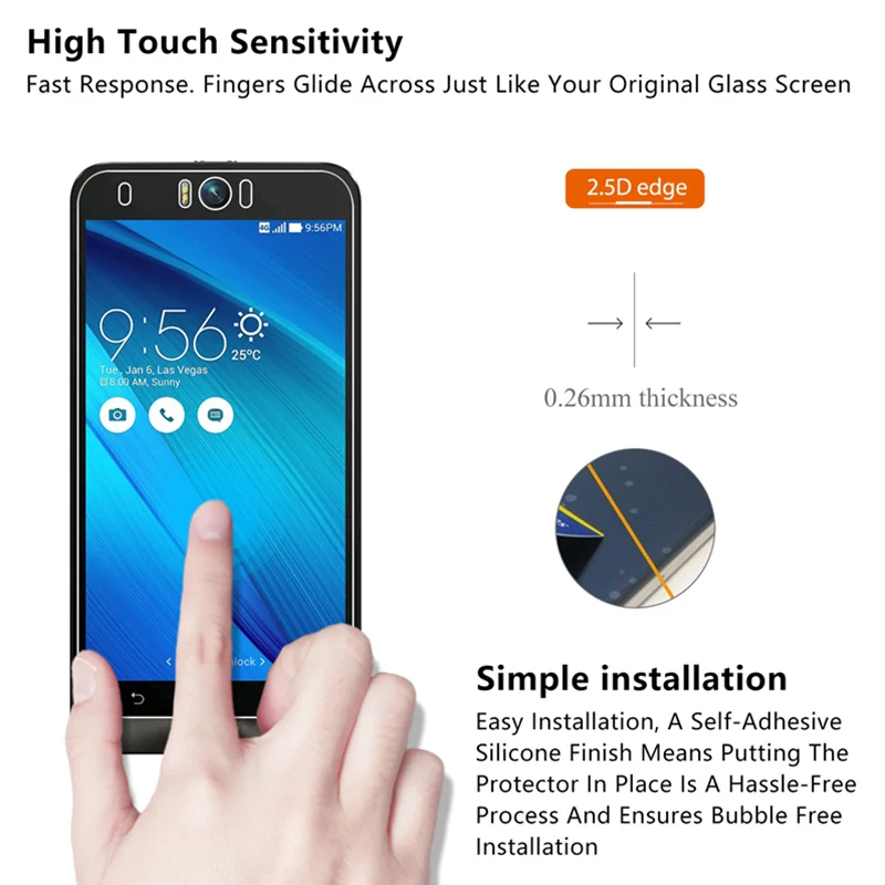 Жесткое Переднее стекло для Asus ZB601KL ZC451TG ZC500TG защитное Для Zenfone ZC520KL ZC520TL ZC553KL ZC551KL