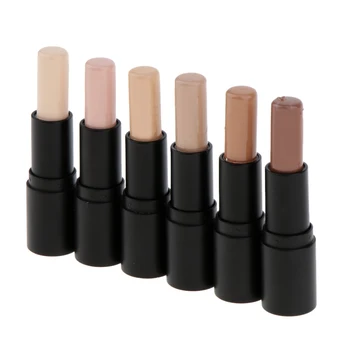 

6Pieces Makeup Natural Face Eye Foundation Concealer Highlight Contouring Stick