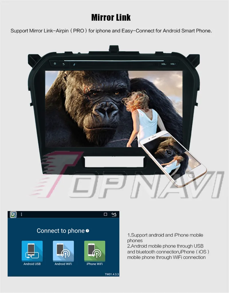 car radio 2 din For Suzuki Grand Vitara 2015