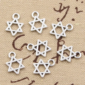 

30pcs Charms Star Of David Shield 13x10mm Antique Pendant fit,Vintage Tibetan Silver color,DIY Handmade Jewelry
