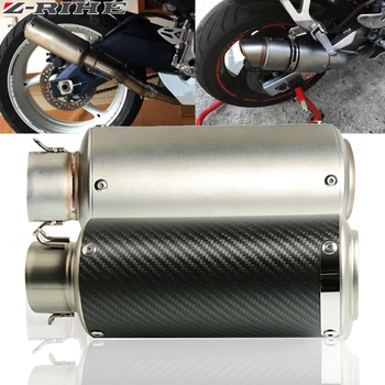 

Motorcycle Exhaust Muffler Escape Exhaust Mufflers Carbon Fiber Exhaust Pipe 51mm 61mm For Z750 R1 R6 S1000RR CBR 250RR 1000RR