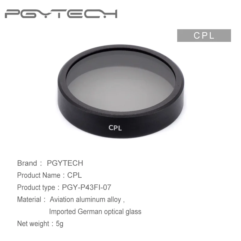 Фильтры для объектива PGYTECH DJI phantom 4 3 аксессуары дрона MCUV CPL ND4 8 16 32 карданный фильтр