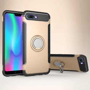 

100pcs Shockproof 360 Ring Holder Soft TPU Car Stand Cover For Huawei Honor 20 Pro 20i V20 8X Max Magnetic Bracket Rugged Cover