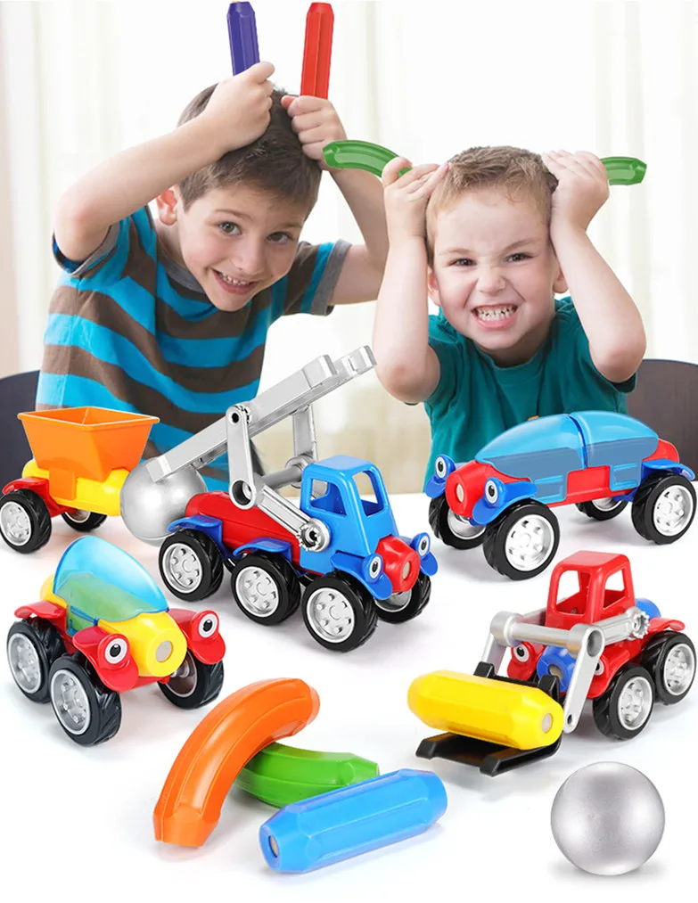 

Hot! Variable Magnetic Vehicle Rod Children's Toy Building Block DIY Creative Assemblly Magnetic Block Kids Intelligence Toy