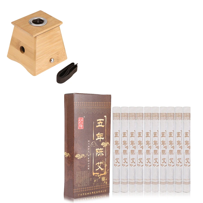 

10Pcs 5 Years Old Pure Moxa Rolls Acupoint Massage Chinese Mugwort Smokeless Moxa For Slimming & Beauty Moxa Moxibustion Sticks