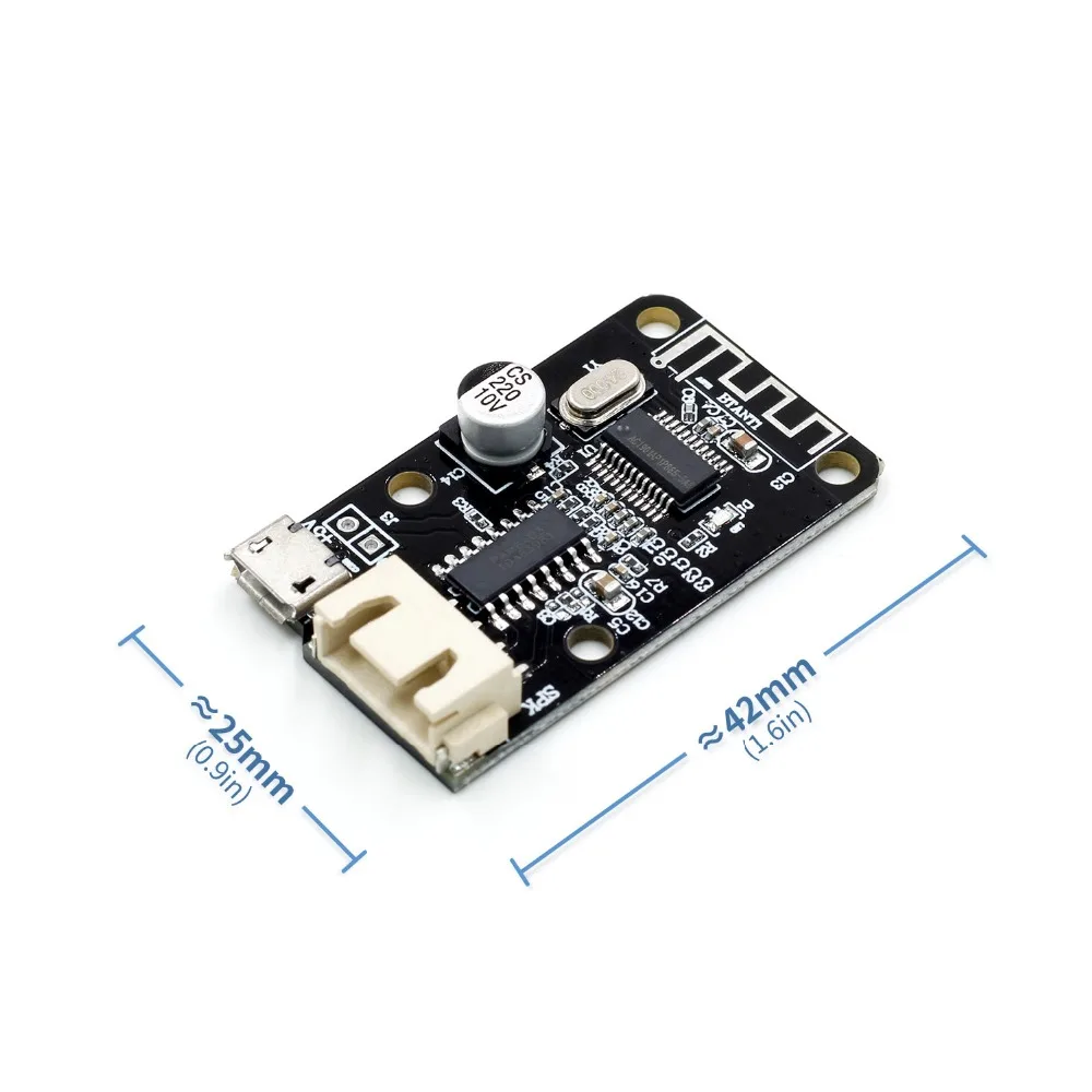 PAM8403 беспроводной стерео аудио приемник модуль для Arduino цифровой усилитель звук Громкая плата Micro USB Bluetooth 4,0 3 Вт+ 3 Вт