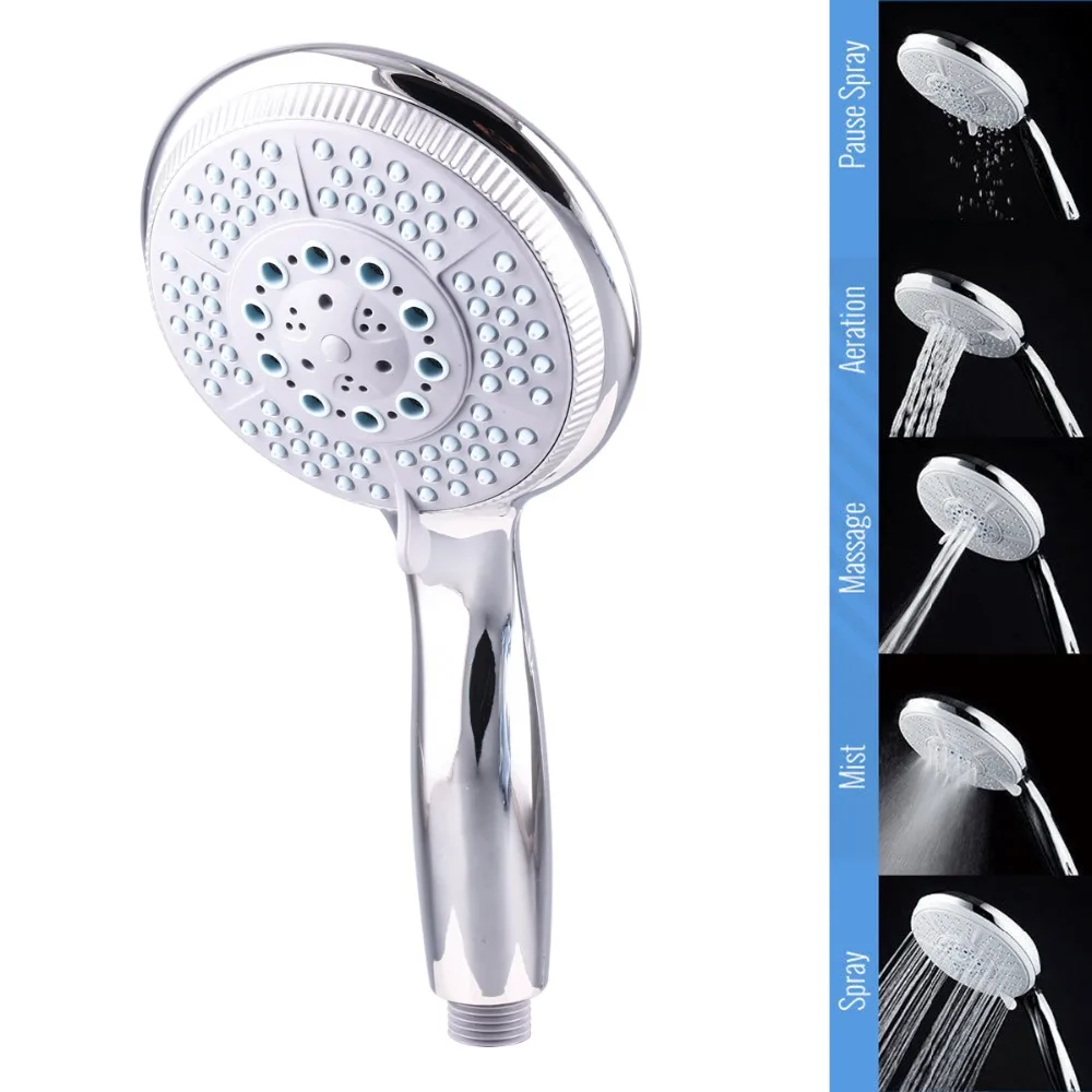 

Multifunctional 5 Mode LARGE Chrome Shower Handset 150mm Head Replaces Faceplate Grohe Mira