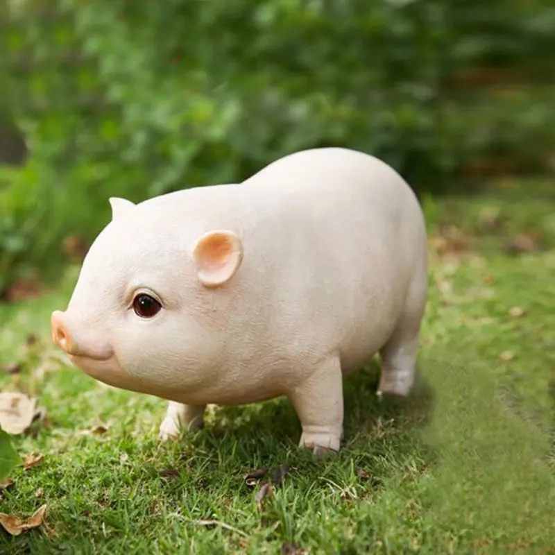 Buy CXZYKING Funny Toy Pig Model Home Decoration Pink Simulation Pig Resin