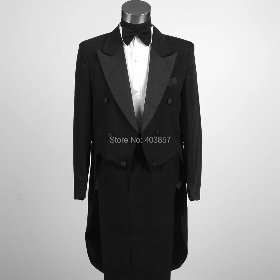 

New Arrival The Conductor Clothes Black Wedding Suit Men Tuxedo Four-Piece (Jacket+Pants+Girdle+Tie) 3602