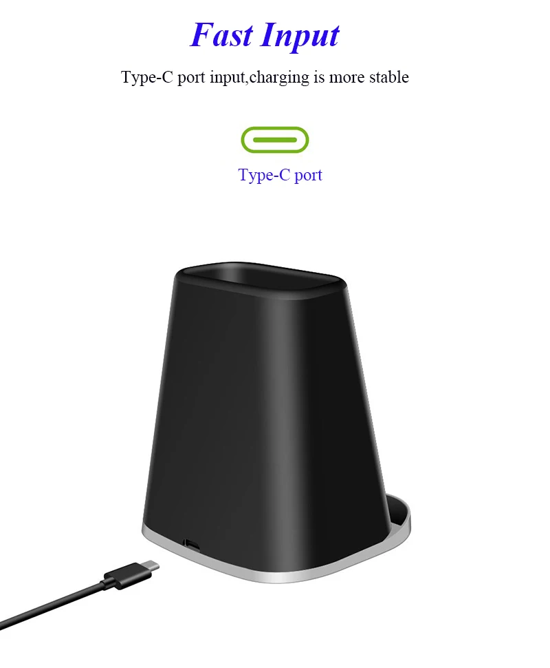 08Brush Pot Fast Charging Holder Qi Wireless Charger Stand