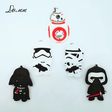 

Star Wars Film series bb8 pvc key chain force Awakens black knight storm troops figures keyring man kid llaveros hombre keychain