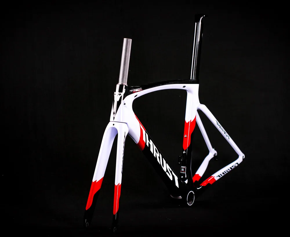 Perfect THRUST 2019 Road Bike Frame 700c Carbon Road Frame PF30 Bicycle Frameset with Fork Seatpost Clamp Headset 46 49 52 54 56 58cm 4