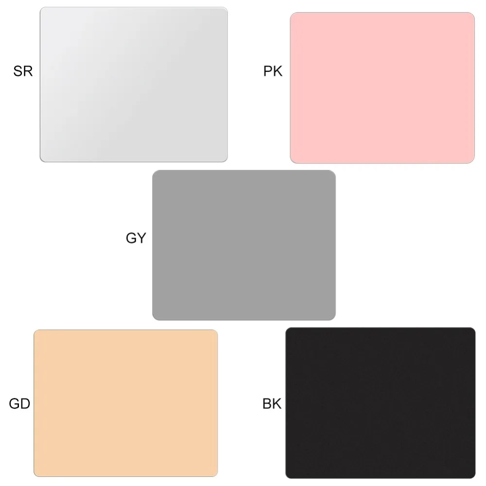 

220*180mm Metal Aluminum Mouse Pad Gaming Mousepads Oversized Office Mats Laptop Table Mousemats Black Silver Mice Pad