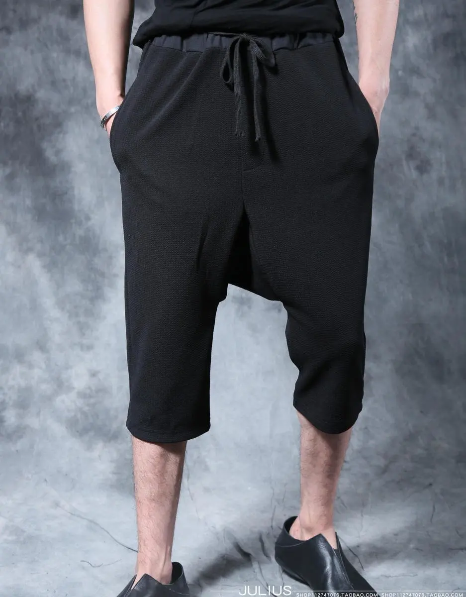 New 2017 men's clothing fashion hair stylist Capri pants casual pants