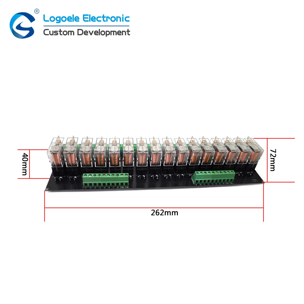 16 relay module Sixteenth Street dashboard driver board module DC 12V / 24V Input Signal NPN / PNP