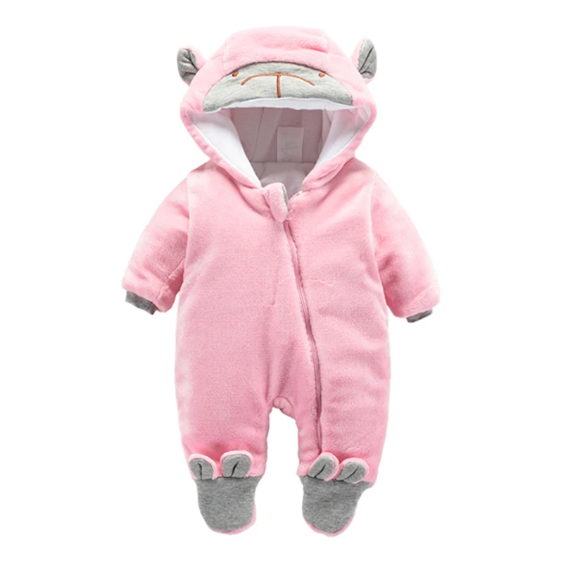 

IYEAL Baby Rompers Keep Thick Warm Infant Jumpsuit Newborn Baby Boys Girls Winter Clothes Hooded Kid Outerwear Zipper for 0-12M