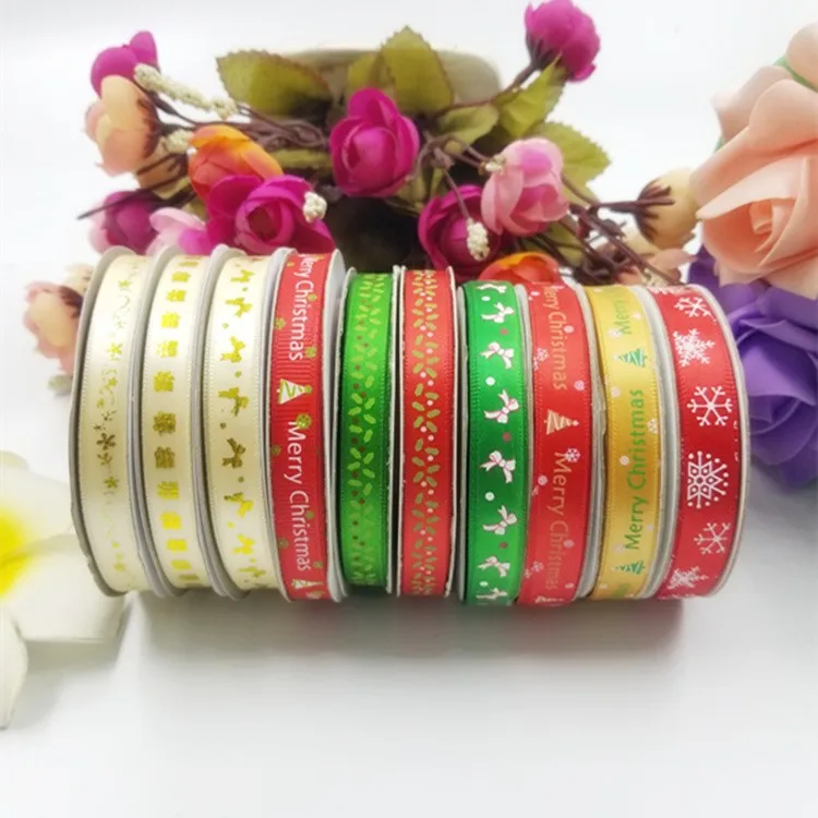 

Satin Material and Floral Style gift box ribbon