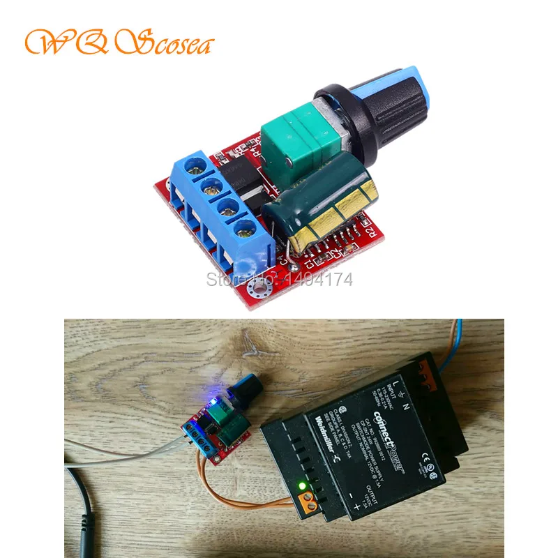 WQScosea Q8S352 DC 4 5 35V 90W 5A двигатель PWM регулятор скорости переключатель управления ler