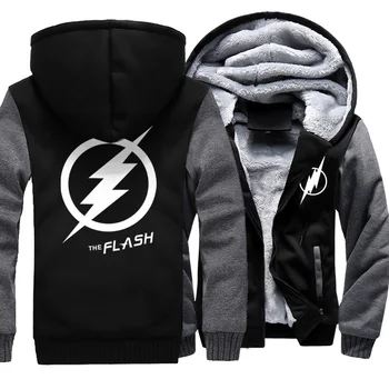 

The Flash Printed Homme Hooded Sweatshirts 2019 The BIG BANG Theory Zipper Sportswear Winter Casual Raglan Sleeve Mens Jackets