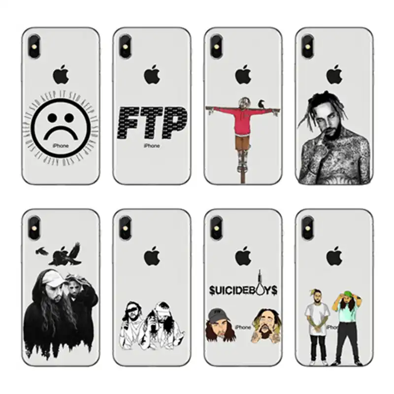 Silicone Transparent Cover Phone Accessories Case For Iphone 6 X 8 7 5 Plus 10 Xr Xs Max Case G59 Uicideboy Suicideboys Ftp Phone Pouches Aliexpress