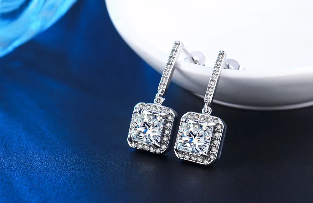 925 stealing silver square fashion bridal wedding pendant necklace earrings jewelry set AAA cubic zirconia diamond white gold plated Bijoux JS005.jpg (3)