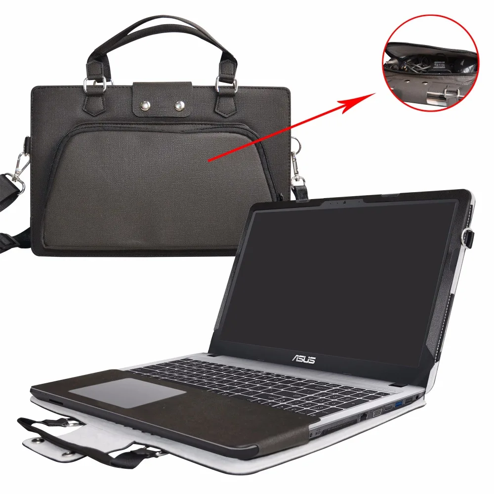 

Accurately Designed Protective PU Leather Cover + Portable Carrying Bag For 15.6" Asus VivoBook X540SA X540LA series Laptop