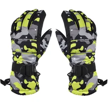 1 пара зимних утолщенных теплых Противоскользящих перчаток для катания на сноуборде, лыжные перчатки для катания на лыжах, водонепроницаемые лыжные перчатки