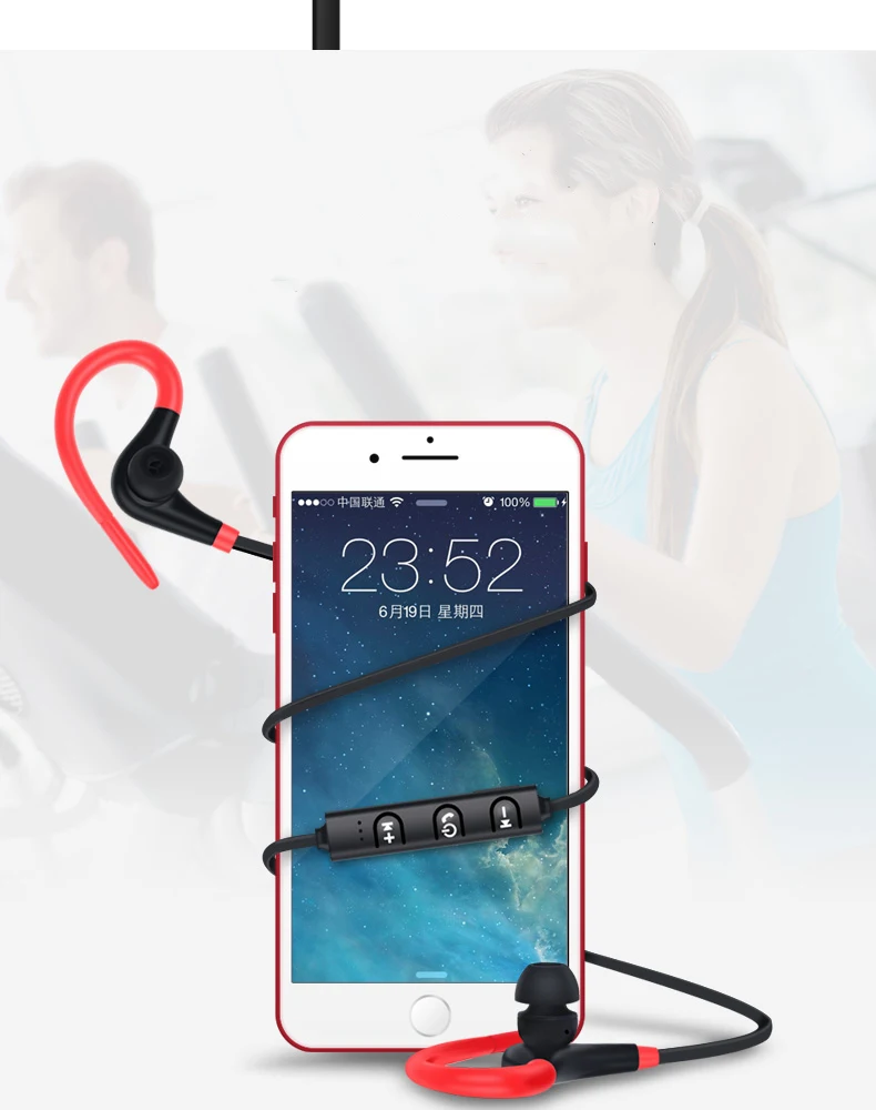 PHSOULTONE стерео бас Bluetooth наушники для Meizu iPhone 7 беспроводные наушники спортивные Bluetooth гарнитура с микрофоном игровая гарнитура